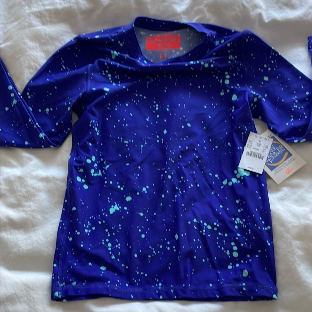 Lands' End Blue Speckled Long Sleeve Shirt